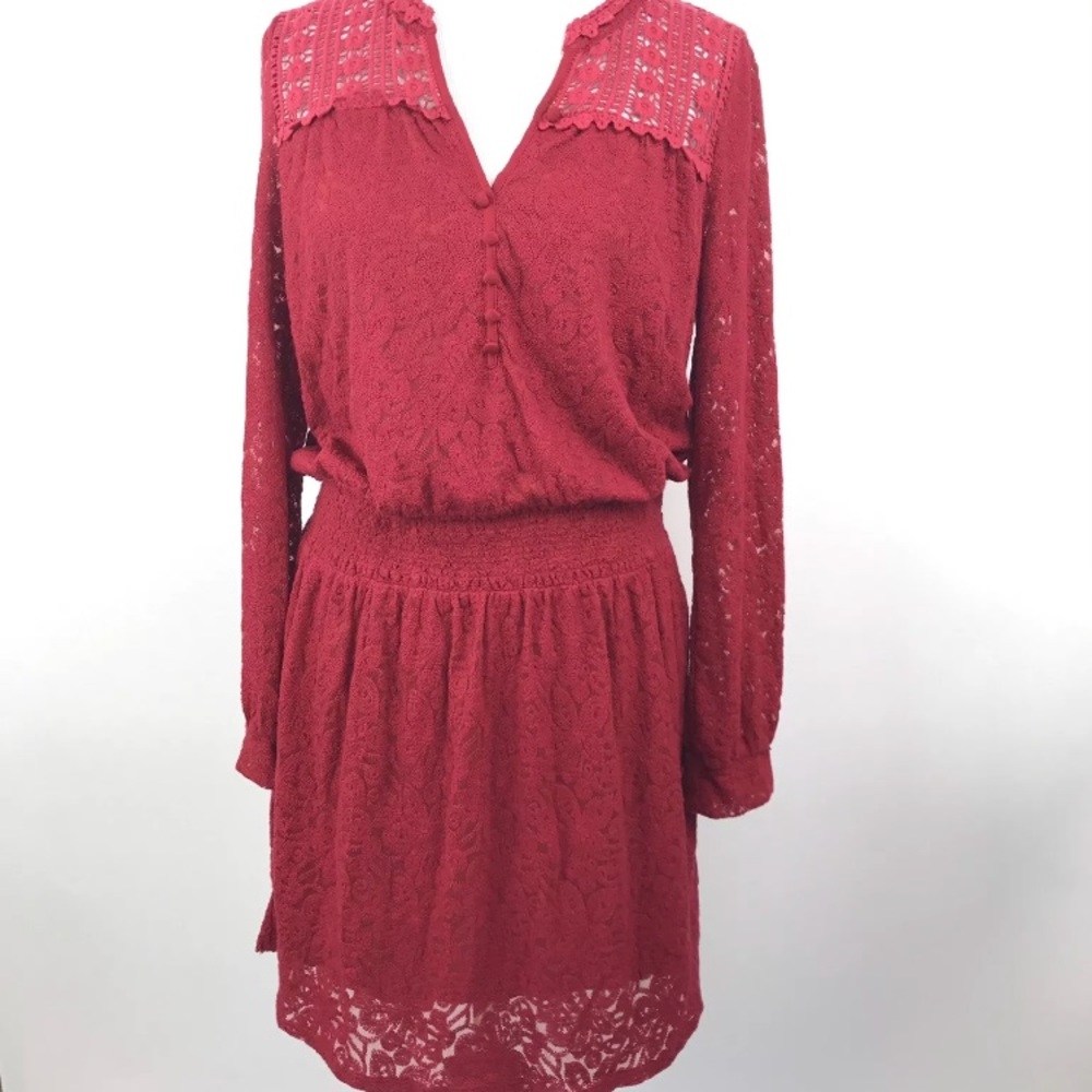Anthropologie Peasant Dress LeifNotes Crochet